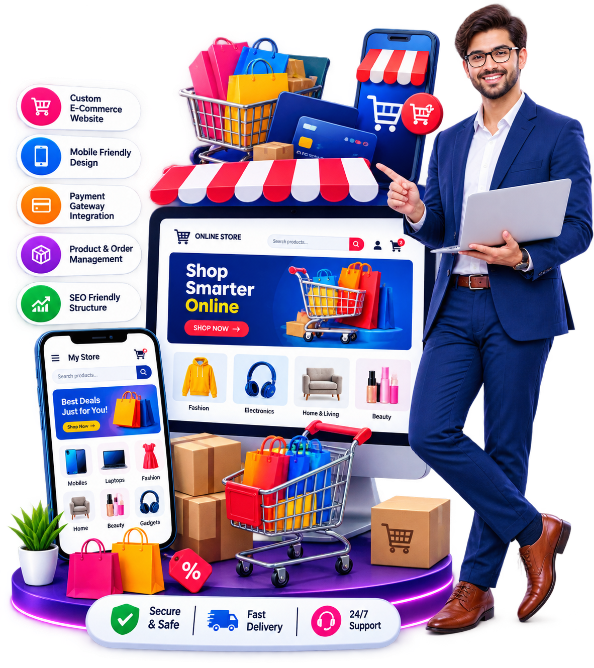 E-Commerce web designing service in Rohini