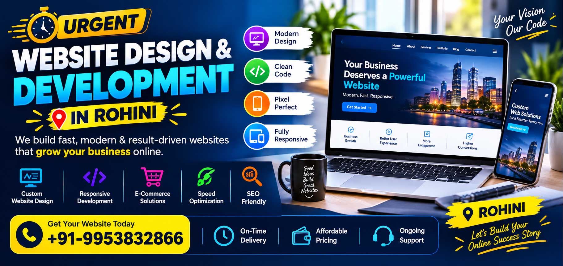 Urgent Website Design Service in Rohini Urgent Website Design Service in Rohini