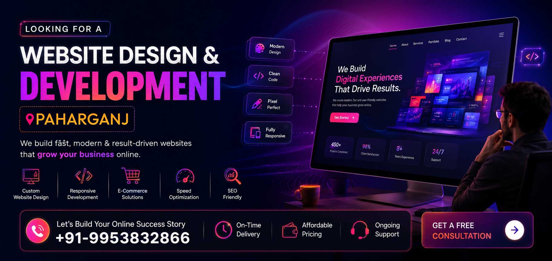 Website Design & Development in Paharganj