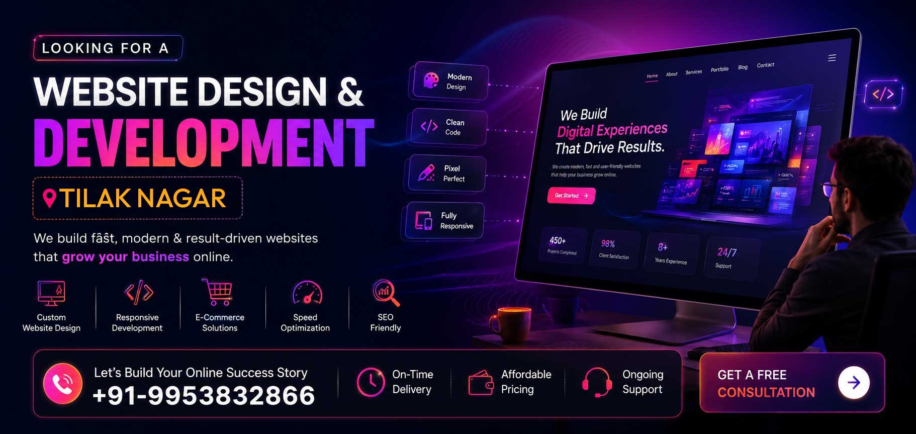 Website Design & Development in Tilak Nagar Website Design & Development in Tilak Nagar